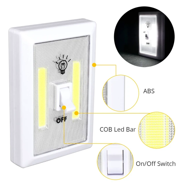 Alt view image 4 of 7 - Closet Light,Battery Operated Tap Light,Bright Switch Light4 Pack | Stick On Light Wall Mount Under Cabinet Lighting, Push Night Light for Cupboard, Shed, Basements