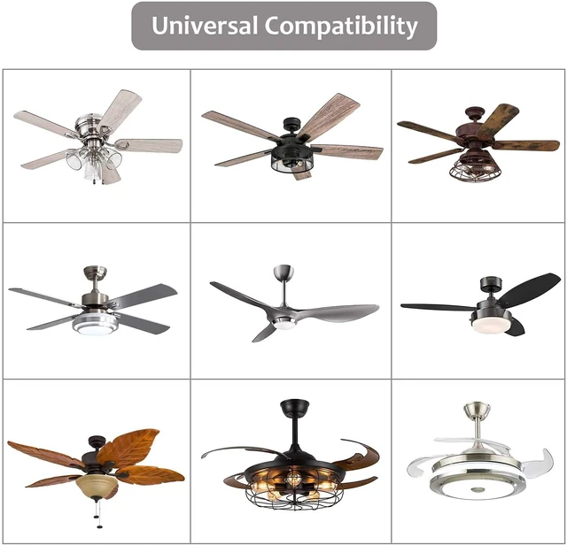 Alt view image 6 of 7 - 3 Pack Universal Small Size Ceiling Fan Remote Control Kit, Mini Wireless Remote Control and Receiver Kits for Ceiling Fan Lamp