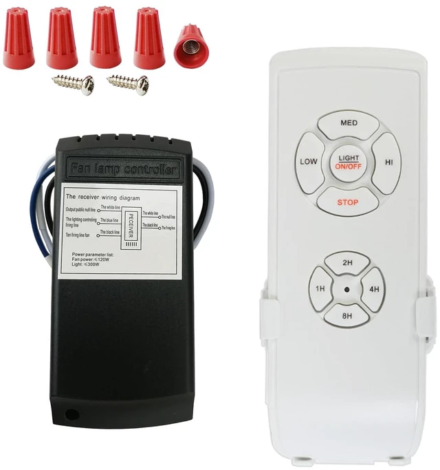 Main image of Ceiling Fan Remote Control Kit,Universal Fan Speed,Light & Timing 3 in 1 Wireless Remote Control for Ceiling Fan Light, Fit for Honeywell Westinghouse Hunter and More
