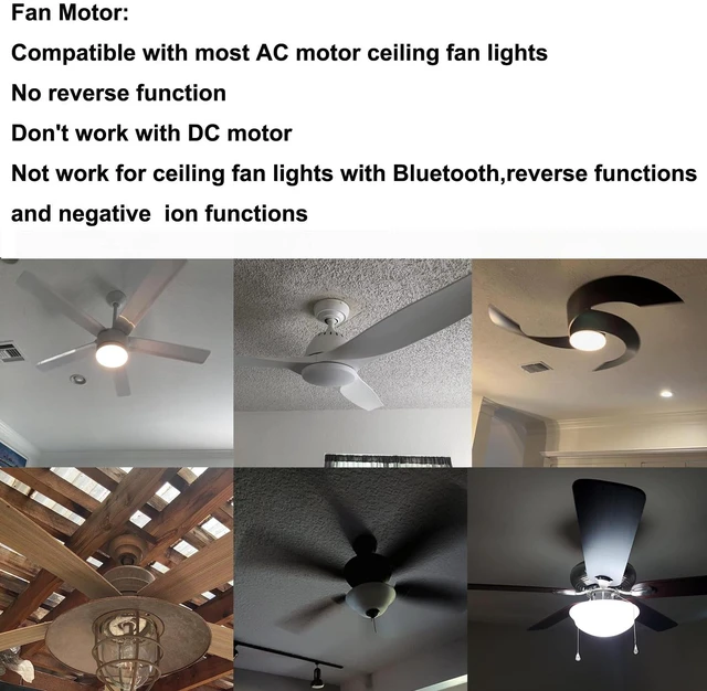 Alt view image 4 of 6 - Ceiling Fan Remote Control Kit,Universal Fan Speed,Light & Timing 3 in 1 Wireless Remote Control for Ceiling Fan Light, Fit for Honeywell Westinghouse Hunter and More