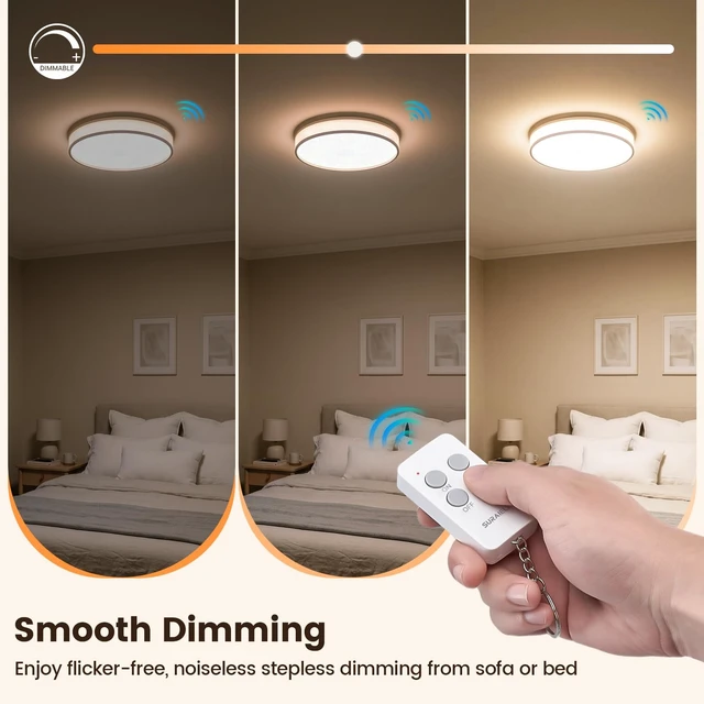 Alt view image 3 of 7 - Dimmer Switch Kit with Remote, Fits 200W INC & 150W LED | Wireless Remote and Receiver, Single Pole, No Wiring, Plug and Play, 200FT RF Range for Ceiling Lights, Pendant Lights