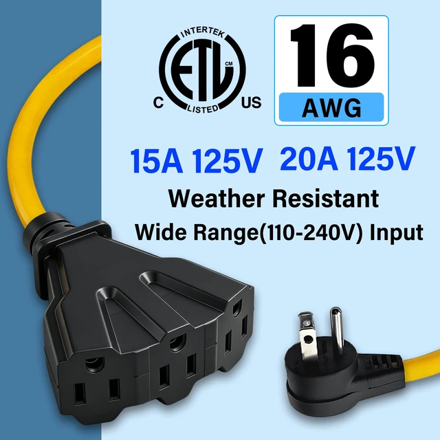 Alt view image 5 of 7 - AC 110V-250V Outdoor Remote Control Outlet with 3 Grounded Outlets | Wireless Waterproof Power Switch,164FT Range,20A Heavy Duty Plug for Garden Lights,Pump,Holiday Decorations