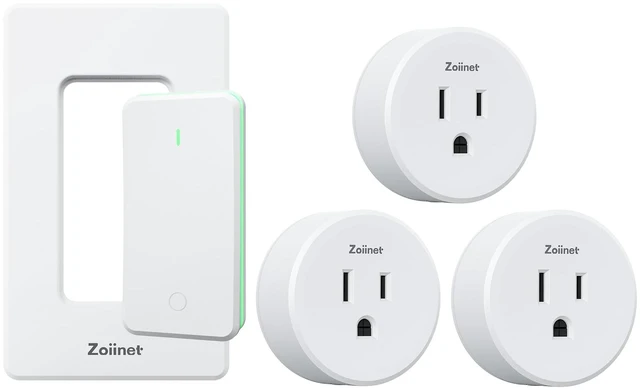 Main image of Remote Control Outlet with 3 Plugs, 80-275V/15A/1500W, Light Switch | 300 ft, Buckle Design & Removable, No Wiring Needed, Programmable, for Household Appliances, Christmas Tree, Lamps, Fans