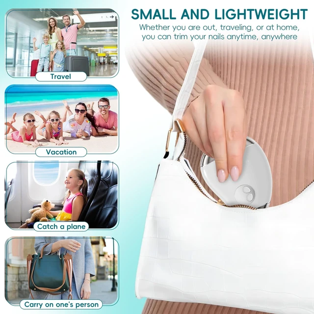 Alt view image 5 of 7 - Electric Nail Clippers, with LED Light and Nail File, Fingernail Clipper Storage, 3 Speeds Ideal Digital Display, USB Rechargeable Safety Nail Trimmer for Baby, Kids, Seniors, Caregivers