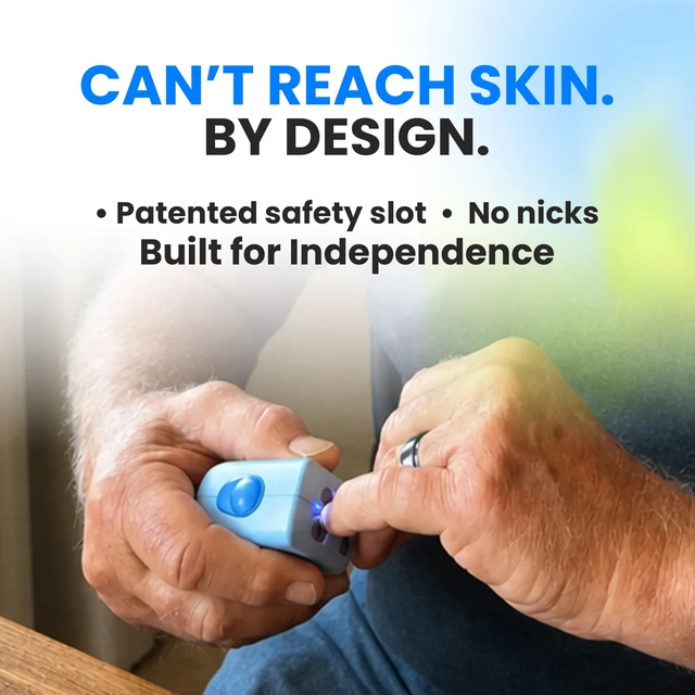 Alt view image 2 of 7 - Electric Nail Clipper for Adult Electric Nail Clippers for Adults & Seniors with Arthritis, Tremors & Limited Dexterity Patented Safety Slot, USB Rechargeable