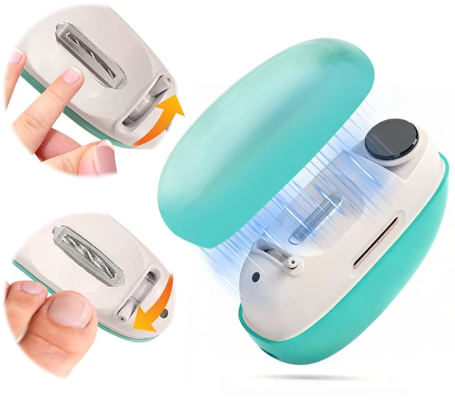 Main image of Adjustable Blade Opening Electric Nail Clipper & Trimmer for Thick Nail | Electric Nail Clippers for Seniors & Adults, Baby Electric Nail Trimmer, Automatic Nail Clipper for Fingernail & Toe, Green