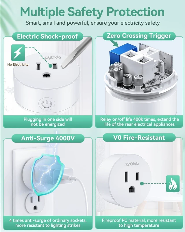 Alt view image 4 of 7 - Remote Control Outlet with Timer, Wireless Remote Light Switch, Remote Outlet, 500ft Range Timer Outlet Plug, 15A/1500W Remote Plug in On/Off Switch, for Lamps, Fans, Appliances