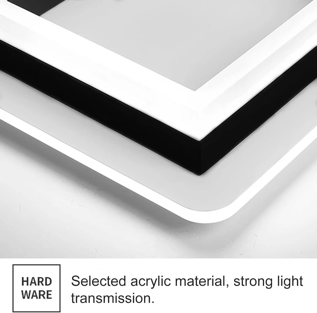 Alt view image 6 of 7 - Motion Sensor LED Ceiling Light Indoor, 24W Black Mount Motion Activated 7.87inch Flush Mount Lighting Fixture for Closet Laundry Bathroom Hallway Stair Porch Basement, Cool White