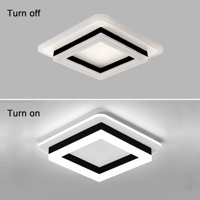 Alt view image 7 of 7 - Motion Sensor LED Ceiling Light Indoor, 24W Black Mount Motion Activated 7.87inch Flush Mount Lighting Fixture for Closet Laundry Bathroom Hallway Stair Porch Basement, Cool White