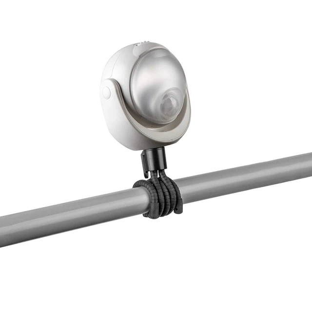 Alt view image 2 of 7 - Portable Motion Sensor Light Flexible Tripod & Magnetic Mount Indoor/Outdoor (White)