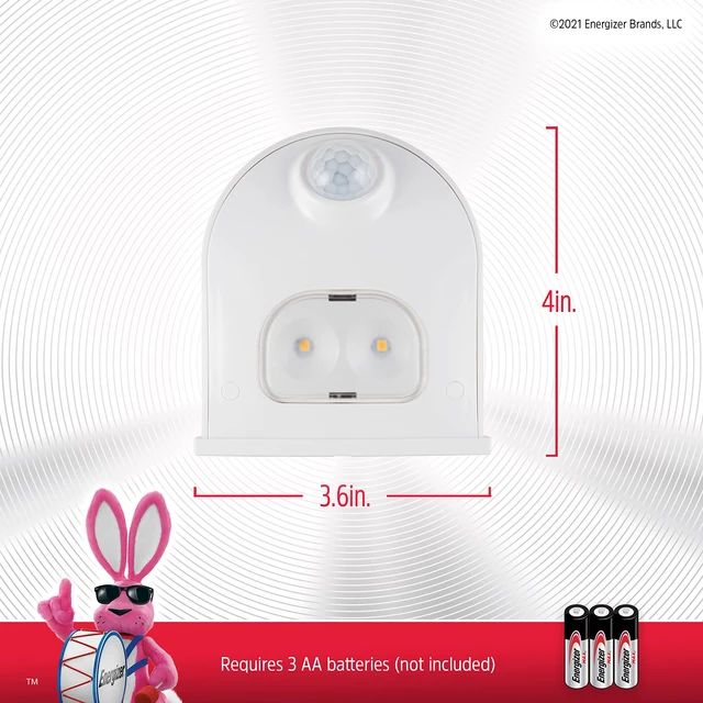 Alt view image 3 of 7 - LED Motion-Activated Security Light, Battery Operated, 40 Lumens | Wireless, Indoor/Outdoor, Over-The-Door, Ideal for Entryway, Porch, Patio, Basement, Shed, Garage