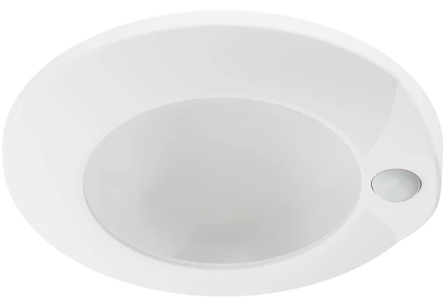 Main image of HLCE 6-Inch Indoor/Outdoor LED Motion Sensor Ceiling Light with CCT Select, Dimming, CA Compliant - Matte White