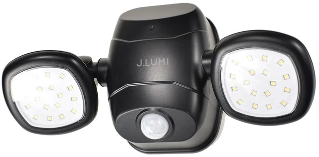 Main image of YCB2060 Battery Operated Motion Lights Outdoor, 2-Head LED 5000K Daylight Motion Sensor Security Light for Garage, Yard, or Shed, Weatherproof Exterior Light, Black