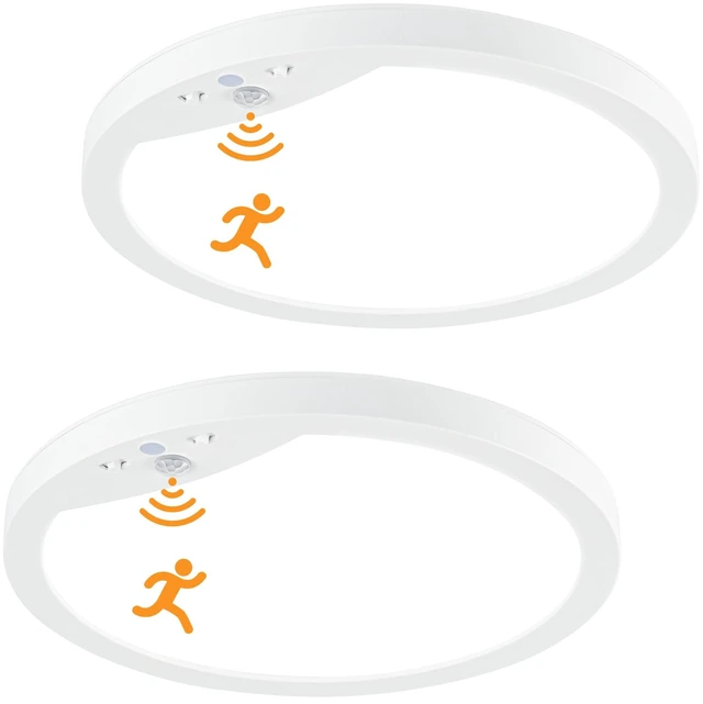 Main image of 2-Pack 20W Motion Sensor Ceiling Lights Hard-Wired, 9Inch Indoor Motion Activated LED Ceiling Light Fixtures with 3 Modes, 4000K Flush Mount Lights for Closet Stairwell Hallway, NOT Battery Operated