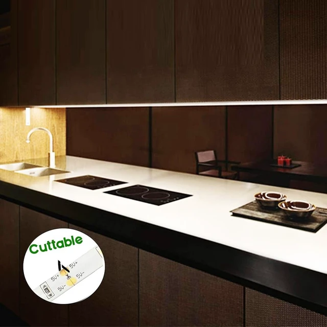 Alt view image 4 of 7 - Motion Sensor Light Indoor, Closet Light Motion Sensored, Battery Operated Cabinet Led Strip Lights, 4000K White Under Cabinet Lighting, Led Lights for Bedroom, Kitchen, Stair, Shelf (3.2FT)