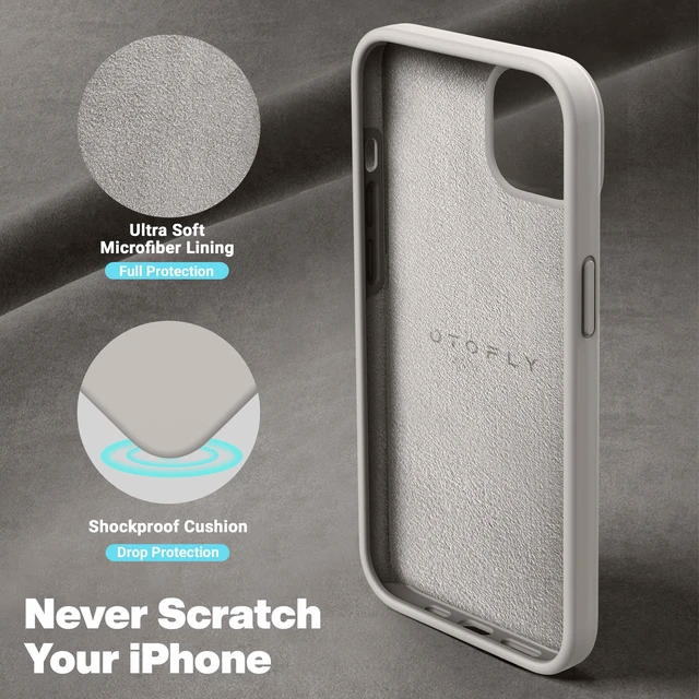 Alt view image 5 of 6 - Designed for iPhone 13 Case, Silicone Shockproof Slim Thin Phone Case for iPhone 13 6.1 inch Stone