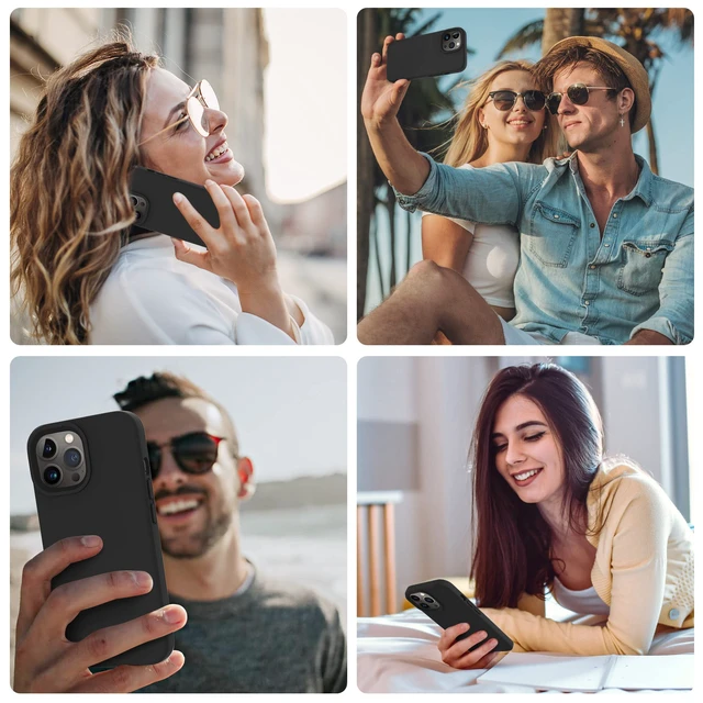 Alt view image 2 of 7 - Designed for iPhone 14 Pro Case, Silicone Shockproof Slim Thin Phone Case for iPhone 14 Pro 6.1 inch (Black)