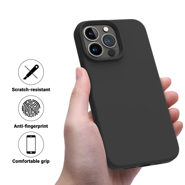 Alt view image 5 of 7 - Designed for iPhone 14 Pro Case, Silicone Shockproof Slim Thin Phone Case for iPhone 14 Pro 6.1 inch (Black)