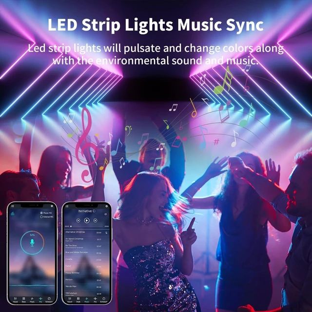 Alt view image 2 of 7 - RGB Neon LED Strip Lights 16.4FT 12V Flexible LED Rope Lights | IP65 Waterproof Color Changing Neon LED Lights Strip Multiple Modes Control with APP & Remote, Silicone LED Strip for Bedroom