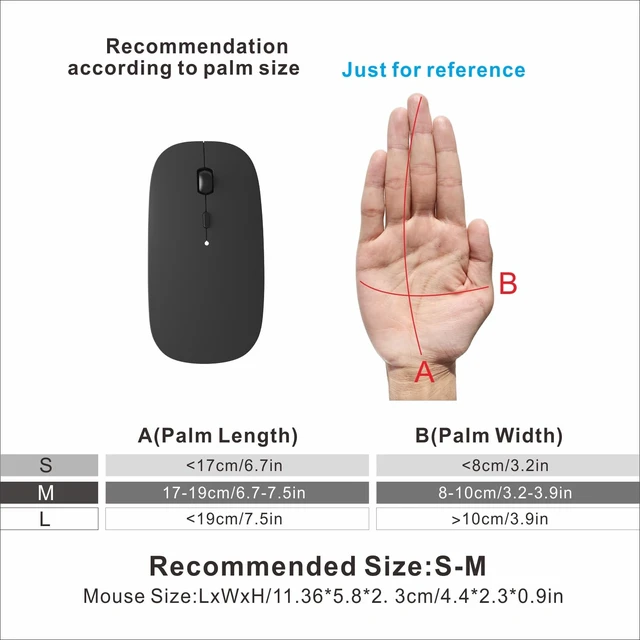 Alt view image 4 of 7 - Bluetooth Wireless Slim Rechargeable Silent Mouse Matte Black | Bluetooth,USB C Charging, Portable, Quiet Click,wireless, for Laptop/Mac
