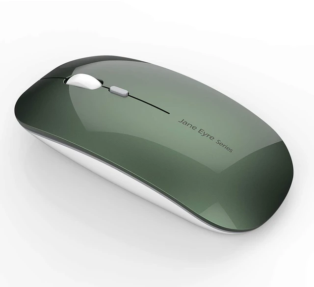 Main image of Q5 Slim Rechargeable Wireless Mouse for Laptop,Silent Blackish Green | 2.4GHz Optical, USB C Charging, Battery Indicator, Ultra Thin, Portable, 1600 DPI, Ambidextrous, USB Receiver,Type C Adapter