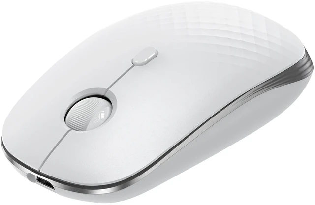 Main image of Rechargeable Slim Portable Silent Computer 2.4 GHz Wireless Mouse | Lightweight Ambidextrous with Nano Receiver, 4000 DPI Optical Tracking 90-Day Battery Life, Compatible with PC, Mac, Laptop