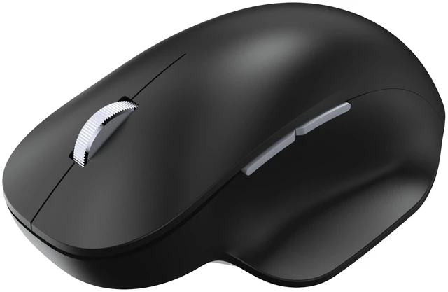 Main image of Bluetooth Ergonomic Mouse Designed by Microsoft, Black | Mac & Universal Compatible, Precision Tracking, Thumb Rest, Connects 3 Devices, 15-Month Battery, Programmable Buttons