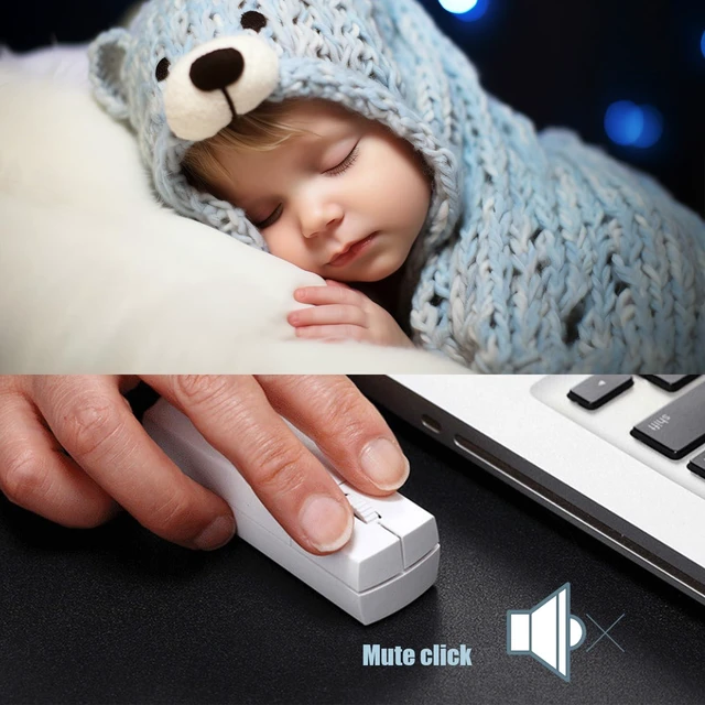 Alt view image 2 of 6 - Wireless Mini Finger Mouse - Silent Dual-Mode Bluetooth & 2.4GHz, Ergonomic Portable PC Mice with Case, Compatible with MacBook and Chromebook