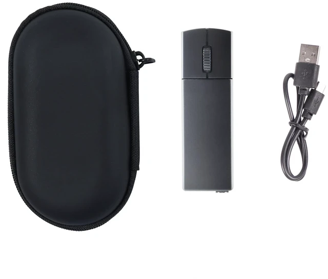 Alt view image 5 of 6 - Wireless Mini Finger Mouse - Silent Dual-Mode Bluetooth & 2.4GHz, Ergonomic Portable PC Mice with Case, Compatible with MacBook and Chromebook