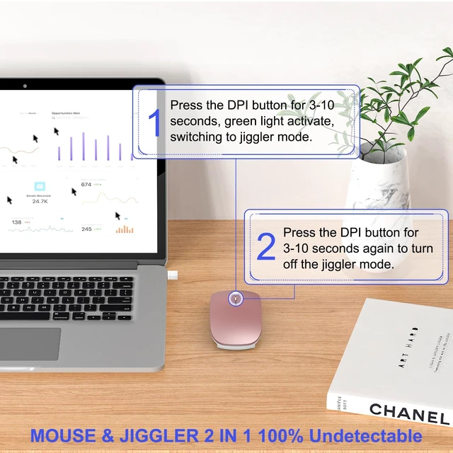 Alt view image 4 of 7 - Bluetooth Wireless Mouse for MacBook Air Mac Pro Laptop Computer iPad Pad PC Laser Optical Rechargeable Mini Slim Silent Mouse