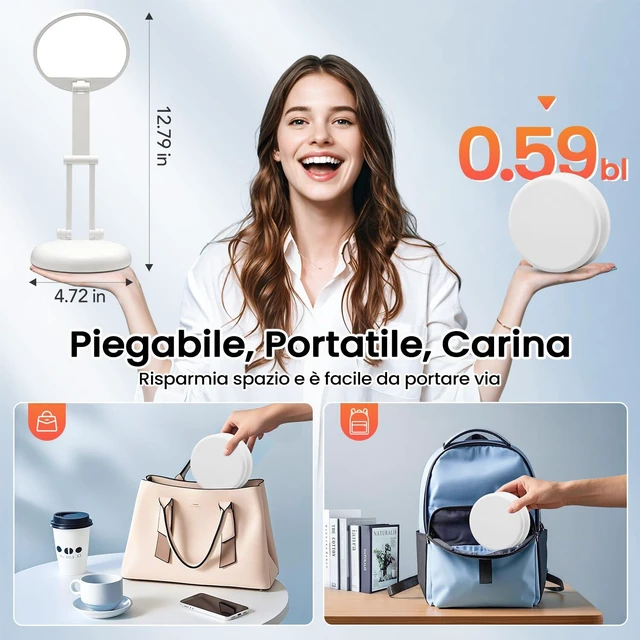 Alt view image 2 of 7 - Battery Battery Operated Cordless Rechargeable Lamp - 3600mAh 10 Brightness Wireless LED Desk Table Lamp, Small Mini Portable Battery Powered Light for Home Office, Reading, Nail Light