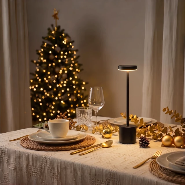 Alt view image 7 of 7 - Cordless Table Lamp Set of 2, Black Rechargeable Table Light | 5000mAH Battery Portable LED Desk Lamp, 3 Color Dimmable Table Light for Restaurant, Patio, Bedroom, Bedside Night Lamp