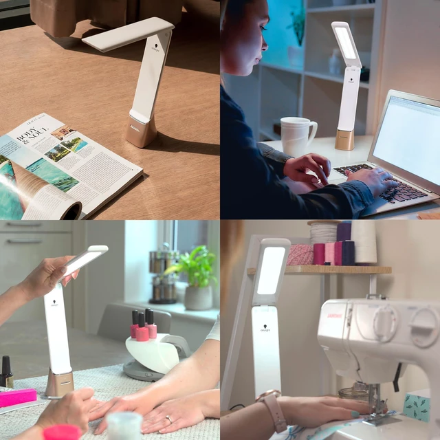 Alt view image 5 of 7 - Company Smart Go Portable Lamp, Ideal for Reading, Light Therapy, Everyday Tasks, Crafts, Desk Work, DIY, Led, Chargeable lamp, 95+ CRI, 1 Count (Pack of 1), White