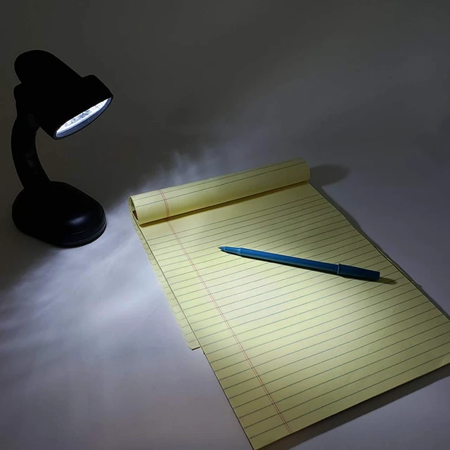 Alt view image 2 of 7 - Set of 2 LED Black Desk Reading Lamp and Portable Study Lamp with 12 Led Bulbs and Bright Study Lamp for Work Station Illumination & Emergency Situations and Battery Operated Reading Lights