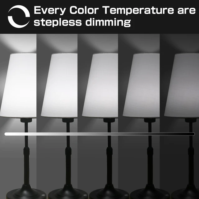 Alt view image 3 of 7 - Portable Cordless Table Lamp, Built in Rechargeable Battery, 2700-6000k Color Temperature, Fully Dimmable, Scalable, Ambient Light for Patio, Restaurant, Bar, Bedroom, Dining (Black)