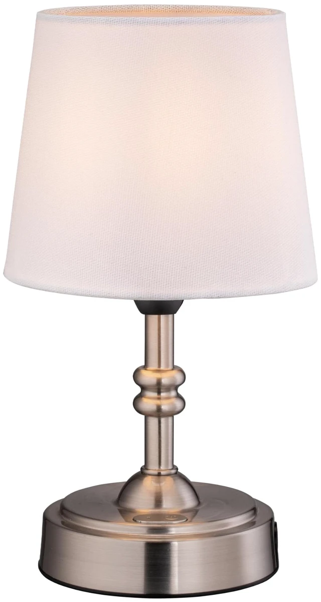 Main image of Seraph mini Cordless LED Table Lamp with Dimmer, Built-in Rechargeable Battery, 3-Level Brightness, Patio Table Lamp, Bedside Night Lamp, Ambient Light for Restaurant, Brushed Nickel