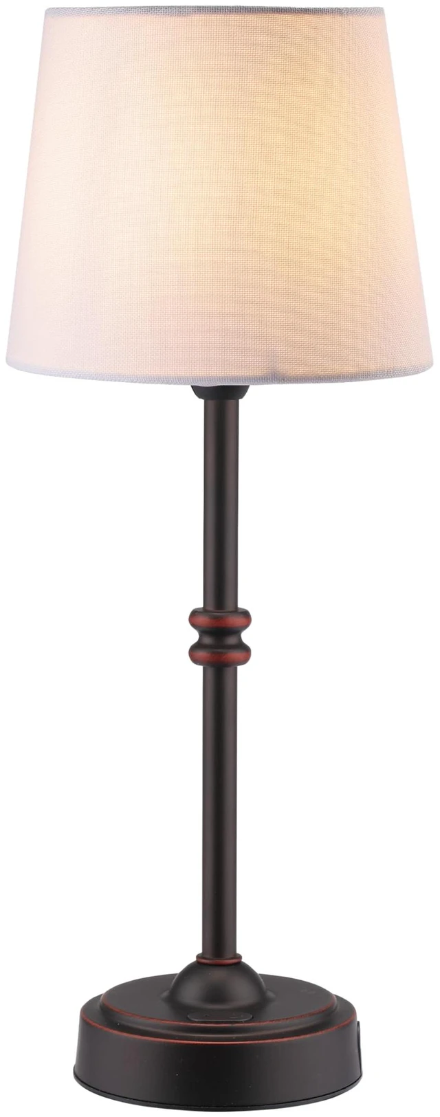 Main image of Seraph Cordless Rechargeable LED Table Lamp, Oil-Rubbed Bronze | Restaurant table lamp, battery-powered bedside light, portable nightstand lamp, 3-level touch dimming, up to 48 hours on low