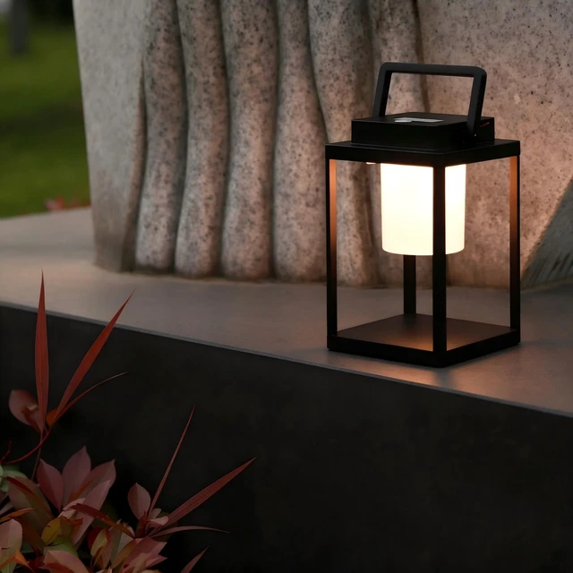 Alt view image 2 of 6 - Outdoor Table Lamp, Cordless Rechargeable LED Lanterns for Patio | Aluminum, 4400mAh 50H Long Battery Life, Battery Operated, Waterproof, Portable LED Desk Light, Heavy Duty, 3000K