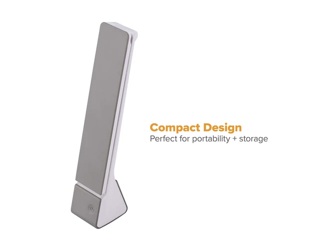 Alt view image 4 of 7 - Office Rechargeable Battery Led Desk Lamp, 3 Color Temperatures, Flip Open, Gray (KT-VLED1810-GRAY)