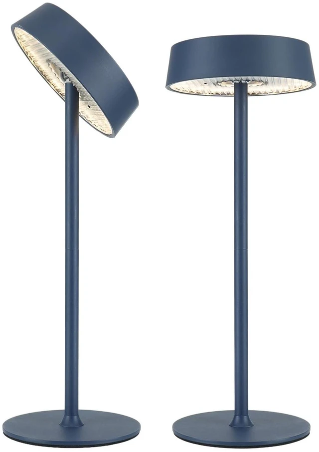Main image of Cordless Ambient Lighting, Rechargeable Table Lamp, Battery Operated | Portable Outdoor Waterproof, 3 Color Temps RGB, Dimmable Touch Control, LED Memory Function, Restaurant Dining Patio Blue2Pcs