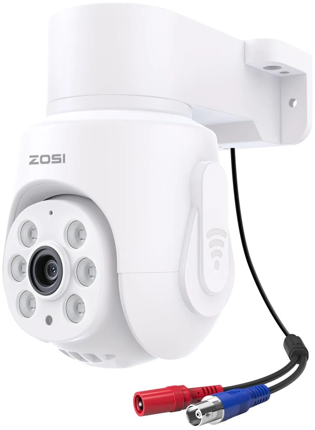 Main image of 1080P Pan Tilt HD TVI Security Camera, 360° View Outdoor Wired Cam | Only Compatible with ZOSI 1080P/5MP/4K CCTV Surveillance DVR System, Night Vision, Built-in Microphone, IP66 Weatherproof