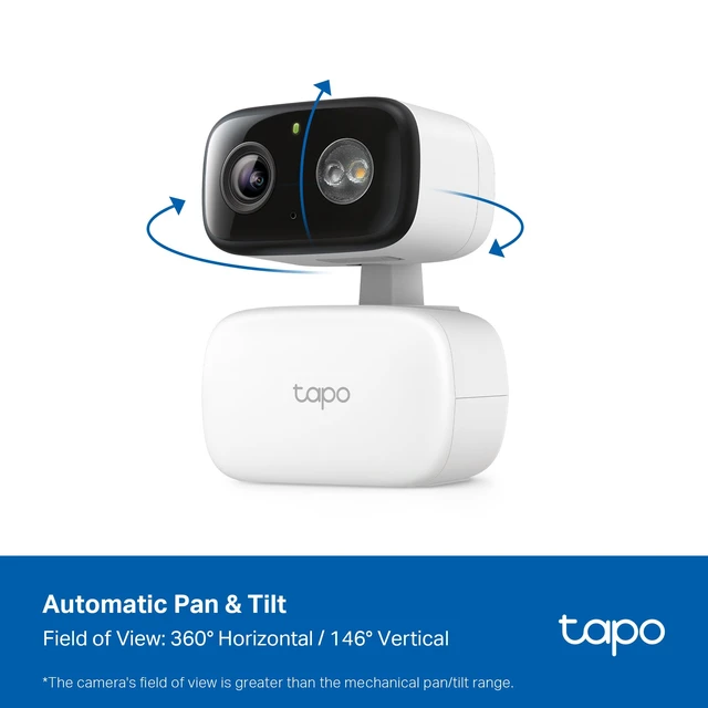 Alt view image 3 of 7 - 1080p Pan/Tilt Wired Indoor/Outdoor Security Camera, C206 HybridCam | Free Person/Baby Cry Detect & Motion Track, 360° View, Color Night Vision, SD/Cloud Storage, Works w/Alexa & Google Home