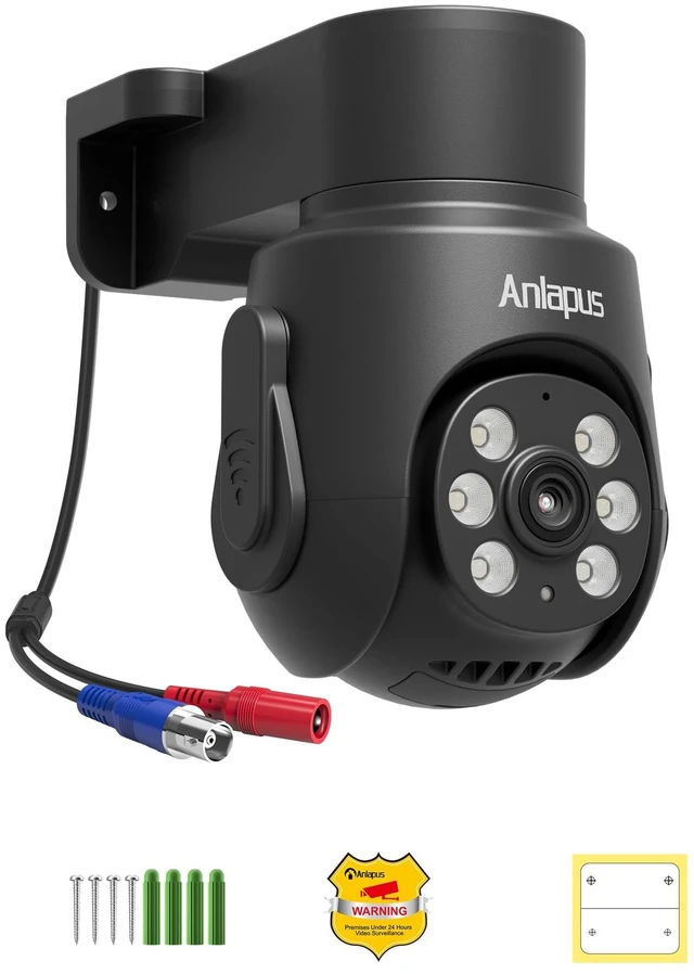 Main image of 4K 8MP Add-On Wired Pan Tilt Security Camera, Audio Recording | 360° Coverage Dome Camera, Built-in Mic, IP66 Weatherproof Outdoor Indoor, 80ft IR Night Vision, AI Human Vehicle Detection