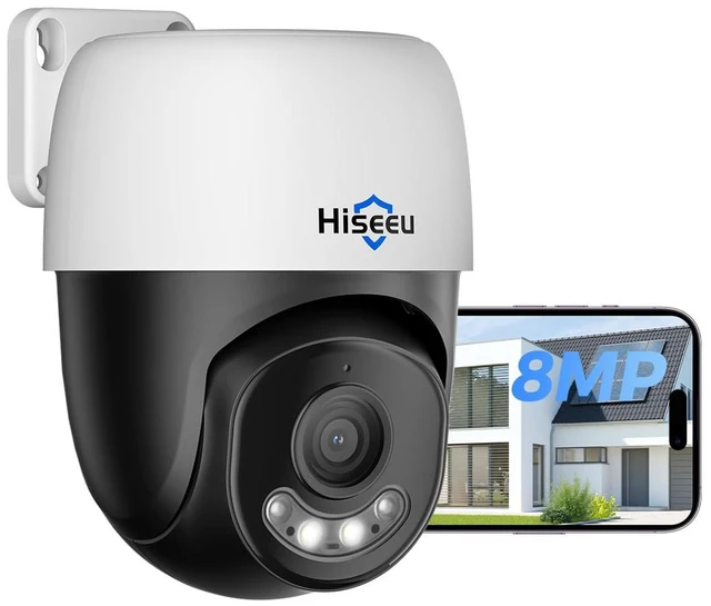 Main image of 4K PoE PTZ Security Camera Outdoor with 360° Panoramic | 355 Pan & 90 Tilt for Home Surveillance, Human Auto Tracking, Color Night Vision, Human/Vehicle Detection, 2 Way Talk