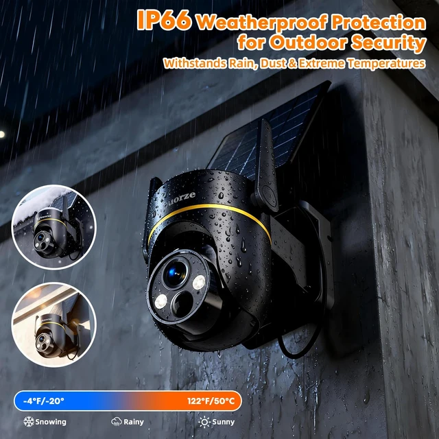 Alt view image 6 of 7 - 5G/2.4GHz WiFi Solar Outdoor Wireless Security Camera, 4MP PTZ Cameras for Home Security Outdoor,Full Color Night Vision, AI Motion Detection, Siren Alarm, 2-Way Audio,Work w/Alexa, Waterproof