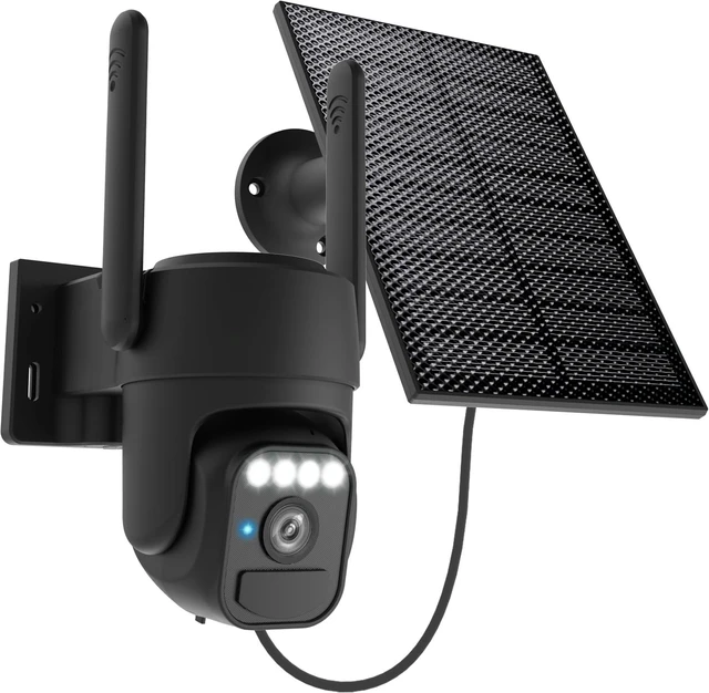 Main image of Solar Camera Outdoor Wireless, 360° Wi-Fi Home Security Cameras | 5200mAh battery with solar panel,IP65 weatherproof,color night vision,motion detection tracking,2.4G Wi-Fi only,pan/tilt