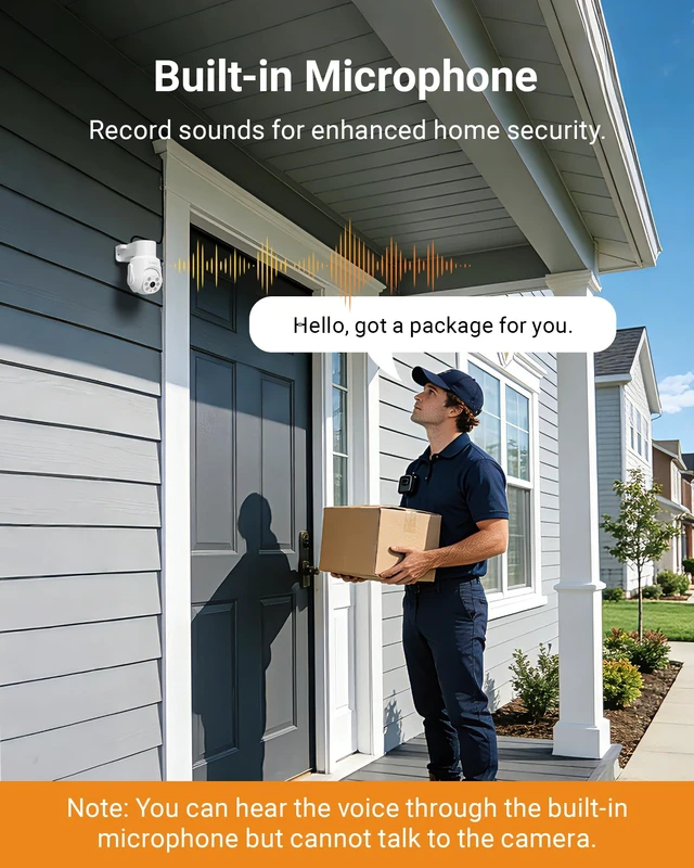 Alt view image 3 of 7 - 2Pack Pan Tilt Wired Security Cameras, 1080P 2MP Weatherproof Outdoor Indoor CCTV Camera with Audio, Human Vehicle Detection, Night Vision, Only Works DVR Surveillance System