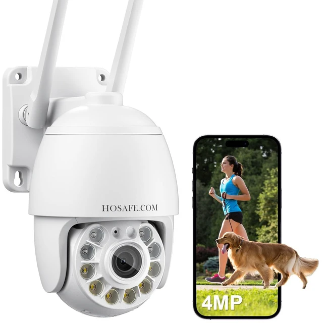 Main image of Plug-in WiFi Cameras for Home Security 4MP HD, Color Night Vision | WiFi Security Camera Wireless Outdoor, Outdoor Camera Wireless, Motion Detection, Pan Tilt Auto Tracking, Two Way Audio, IP66