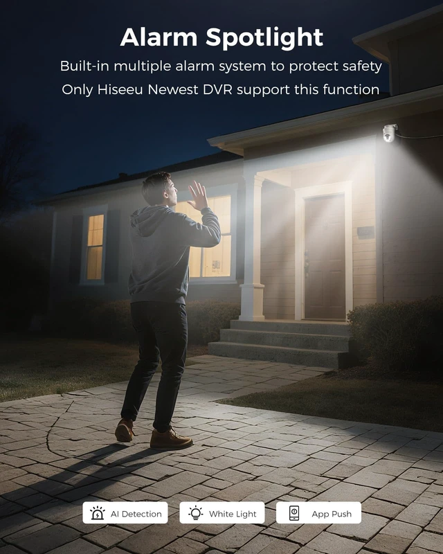 Alt view image 4 of 7 - 5MP HD-TVI Dome PTZ Home Surveillance Cameras with 355° pan and 90° tilt,100ft IR Night Vision,IP67 Weatherproof Wired Security Camera for Indoor Outdoor Security Replacement Camera 1PCS