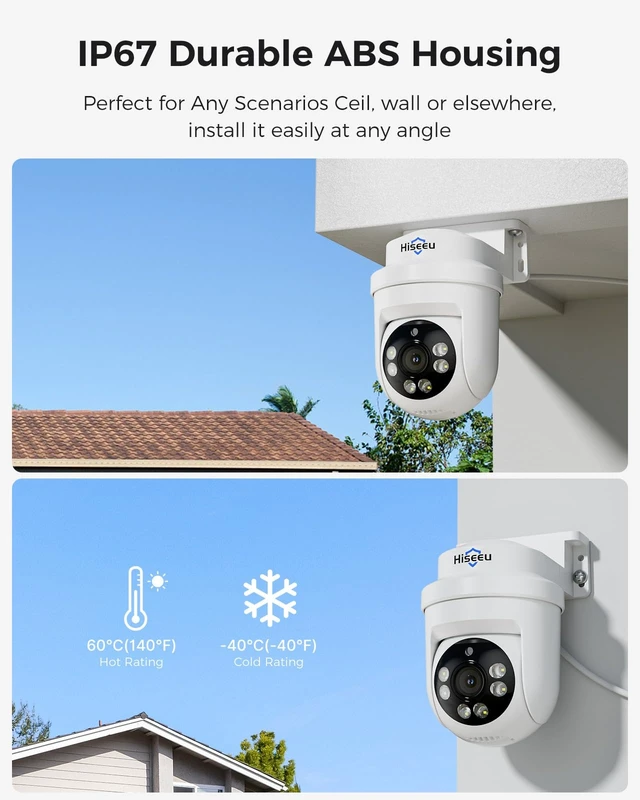 Alt view image 5 of 7 - 5MP HD-TVI Dome PTZ Home Surveillance Cameras with 355° pan and 90° tilt,100ft IR Night Vision,IP67 Weatherproof Wired Security Camera for Indoor Outdoor Security Replacement Camera 1PCS